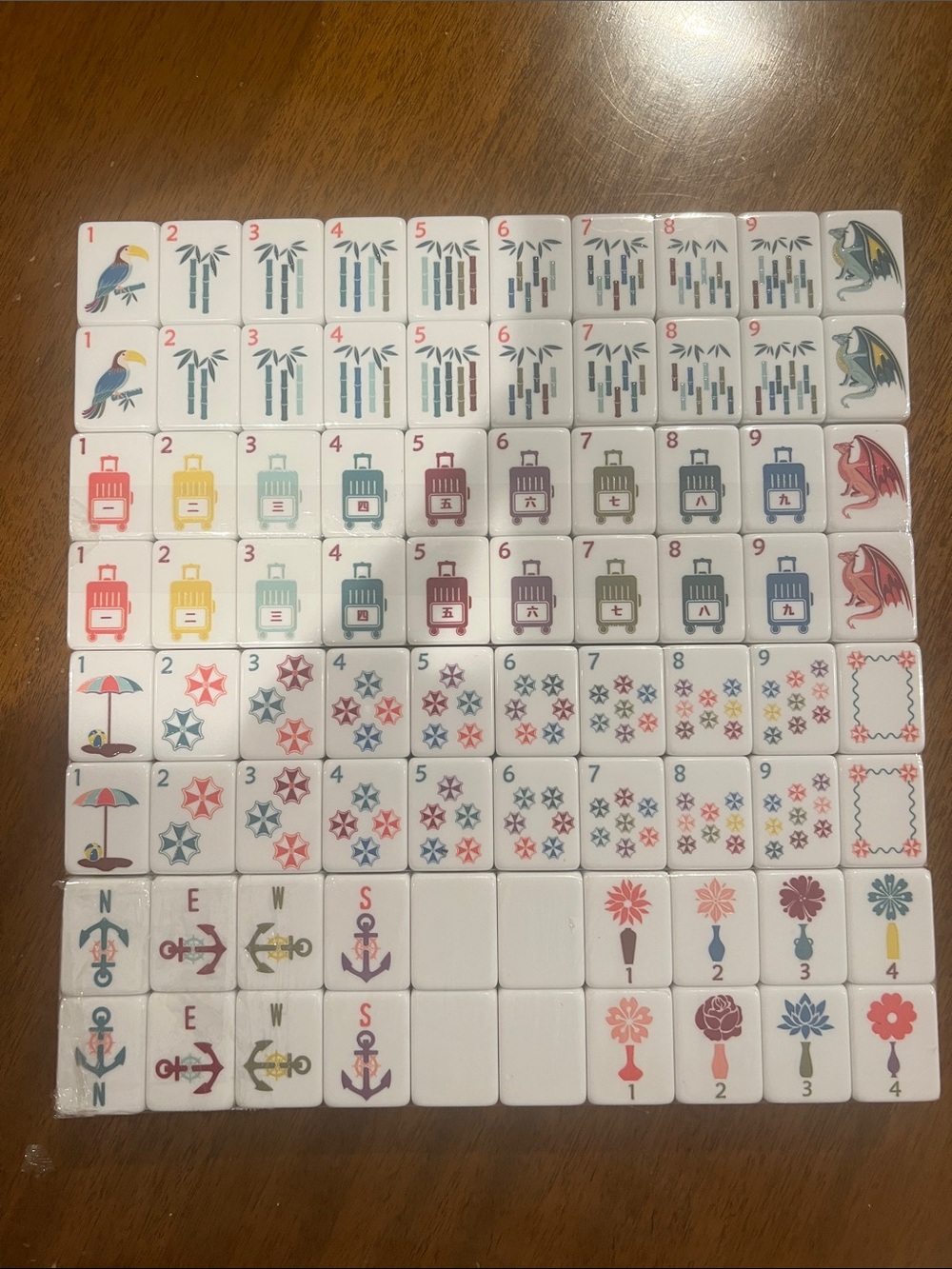 Jetsetter Mahjong-Style Home Game Tile Set - Multicolor